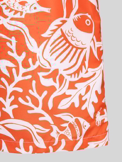 Polo Ralph Lauren Regular Fit Badehose mit Tunnelzug Modell 'TRAVELER' Orange 2