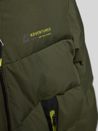 Killtec Pikowana kurtka z kapturem z nadrukiem z logo Oliwkowy 2