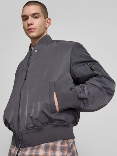 Wood Wood Bomberjacke mit Zweiwege-Reißverschluss Mittelgrau 3