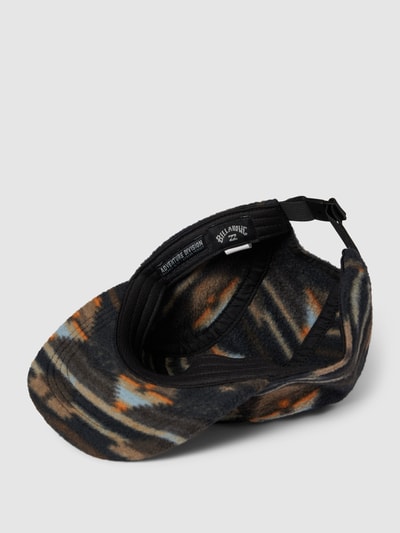 Billabong Baseballpet met all-over motief, model 'ADIV' Zwart - 2