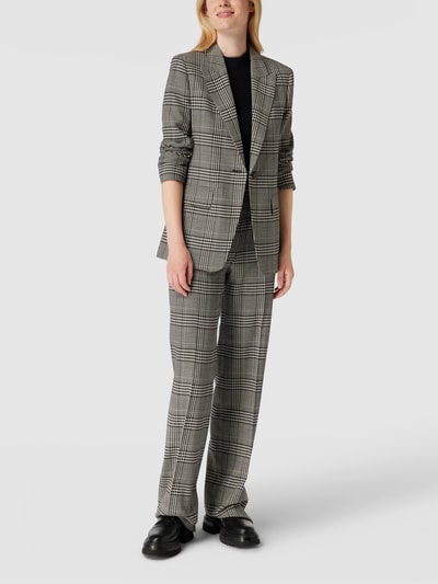 Max Mara Studio Blazer met glencheck-motief, model 'Fabian' Zwart - 1