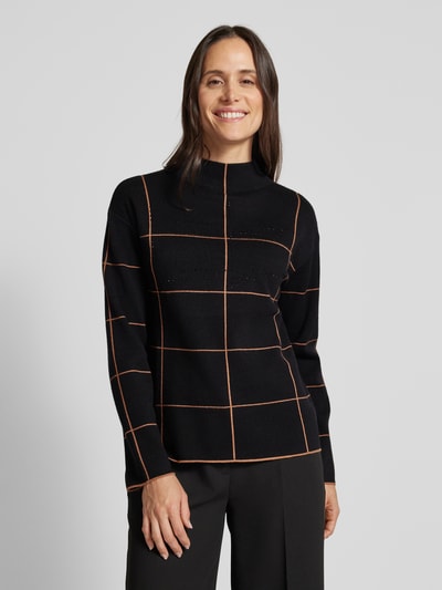 Betty Barclay Gebreide pullover van viscosemix met opstaande kraag Zwart - 4