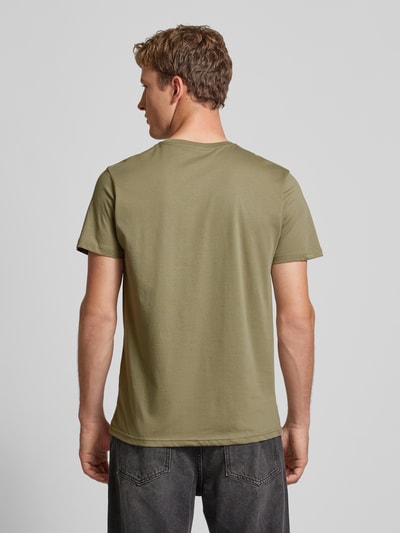 Alpha Industries T-Shirt mit Label-Print Oliv 5