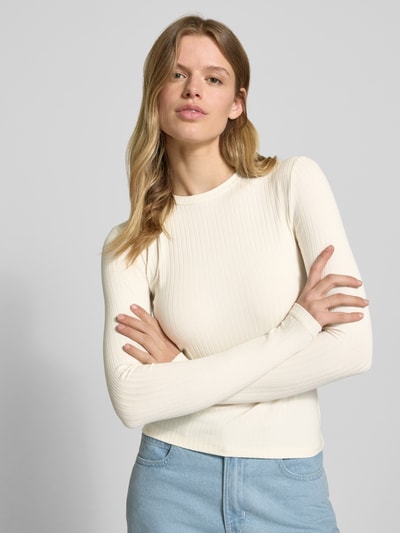 EDITED Shirt met lange mouwen en ronde hals, model 'Ginger' Offwhite - 3