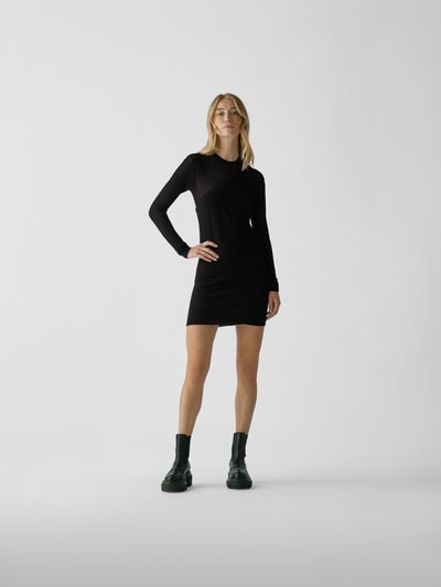 Rick Owens Minikleid in Ripp-Optik Black 1