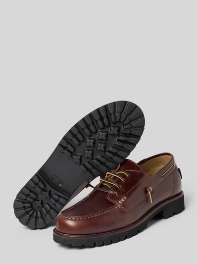 POMPEII BRAND Schnürschuhe aus echtem Leder Modell 'Bristol' Mittelbraun 4