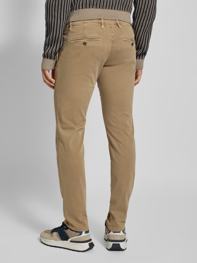 MAC Slim fit broek met labelapplicatie, model 'Lennox' Beige - 5