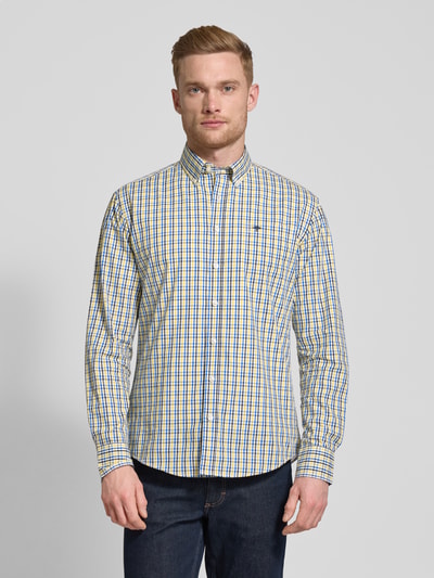 Fynch-Hatton Regular Fit Freizeithemd mit Button-Down-Kragen Gelb 4