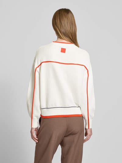 Marc Cain Strickpullover mit Rundhalsausschnitt Offwhite 5