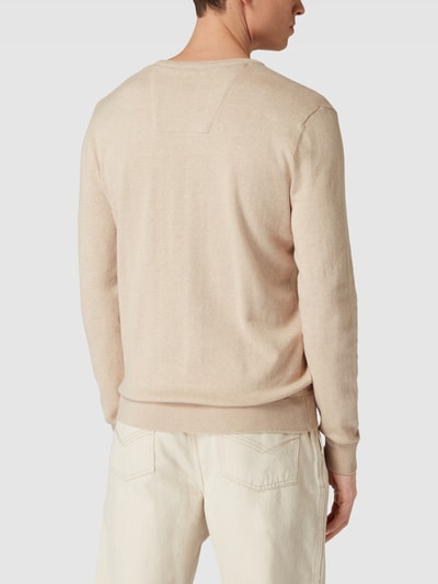 Tom Tailor Strickpullover mit V-Ausschnitt Modell 'basic v-neck' Beige meliert 5