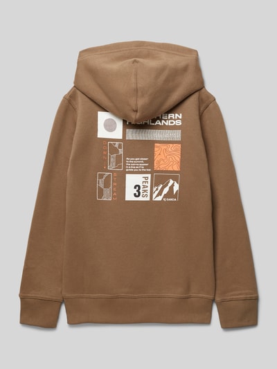 Garcia Hoodie mit Kapuze Hellbraun 3