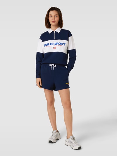 Polo Sport Sweatshirt in Two-Tone-Machart Marine 1