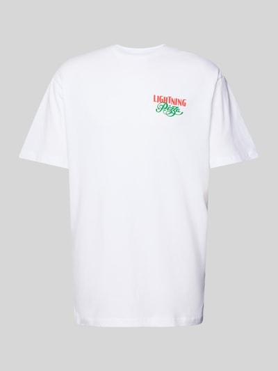 Only & Sons T-shirt met ronde hals, model 'LIGHTNINGPIZZA' Zwart - 2