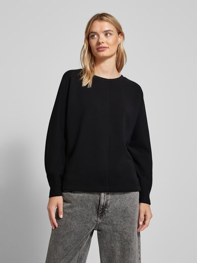 s.Oliver RED LABEL Sweatshirt met deelnaden Zwart - 4