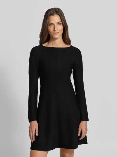 VILA Strickkleid mit Rundhalsausschnitt Modell 'VALUNI' Black 4
