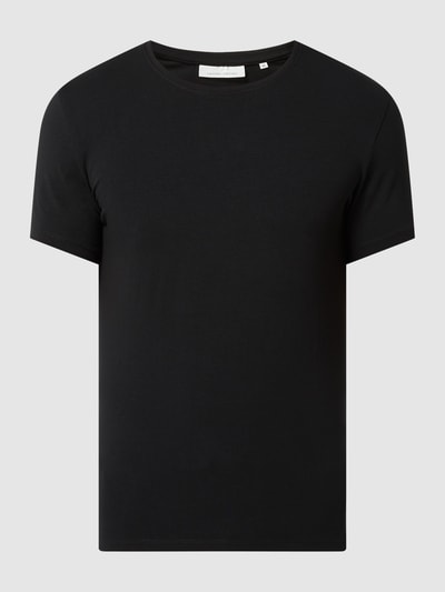 Casual Friday T-shirt o kroju slim fit z dodatkiem streczu model ‘David’ Czarny 2