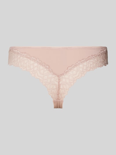 Calvin Klein Underwear String met kant, model 'ATTRACTION BRAZILIAN' Beige - 3