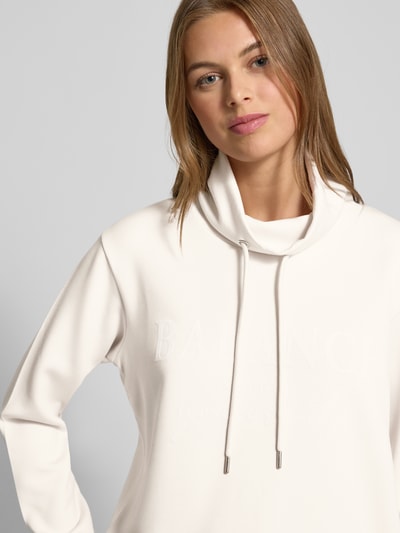 Christian Berg Woman Relaxed Fit Pullover mit Statement-Print Ecru 3