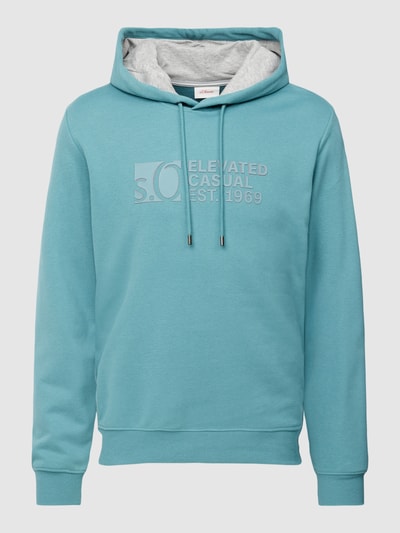 s.Oliver RED LABEL Hoodie mit Label-Print Petrol 2