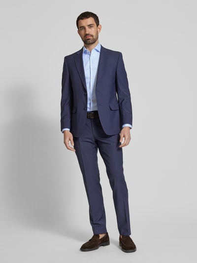 Jake*s Slim Fit Businesshemd aus Twill Hellblau 1