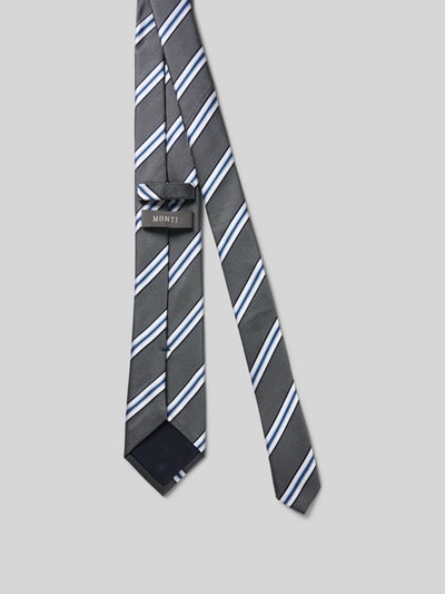 Monti Stropdas van puur zijde Antraciet - 2