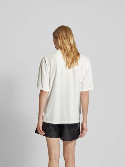 Anine Bing Oversized T-Shirt mit Label-Print Weiss 5