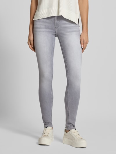 Only Skinny fit jeans van katoenmix, model 'BLUSH' Lichtgrijs - 4