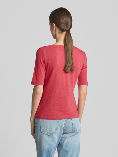 Tom Tailor Slim Fit T-Shirt mit U-Boot-Ausschnitt Pink 5