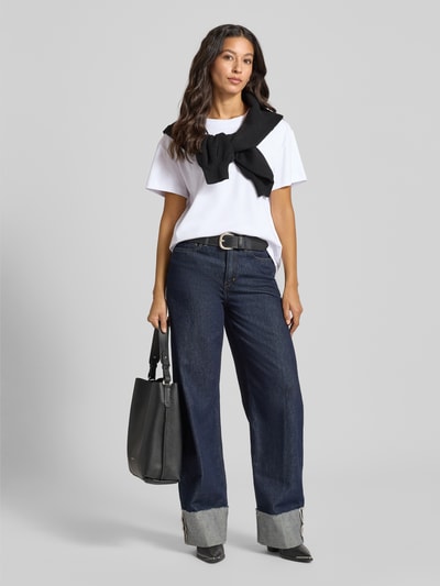 Stefanel T-shirt met ronde hals Wit - 1