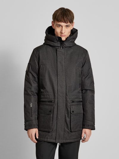 Superdry Parka mit Label-Stitching Modell 'City Tweed' Black 4