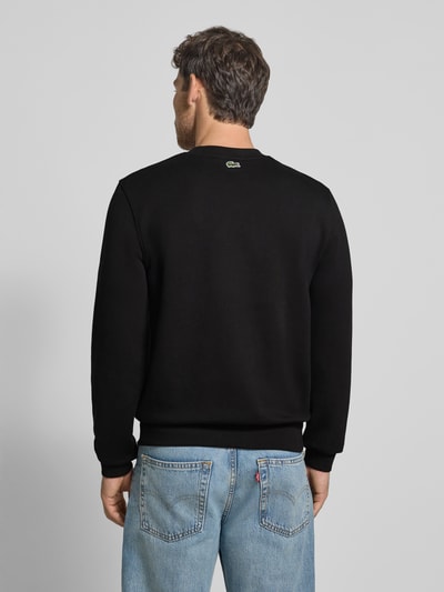 Lacoste Bluza o kroju regular fit z czystej bawełny Czarny 5