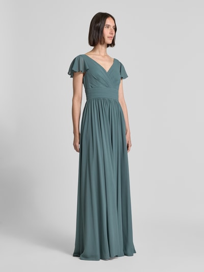 Mascara Abendkleid mit V-Ausschnitt Oliv 1