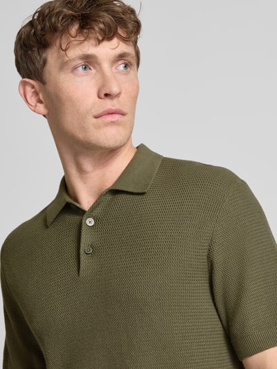 Jack & Jones Premium Regular Fit Poloshirt mit Strukturmuster Modell 'COOPER' Oliv 3