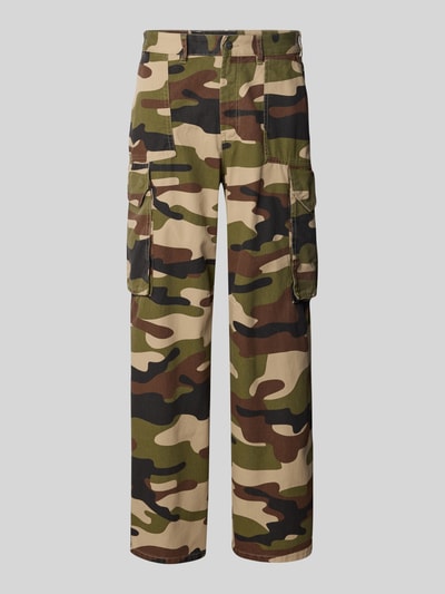 REVIEW Baggy Cargohose mit Gesäßtaschen Oliv 2