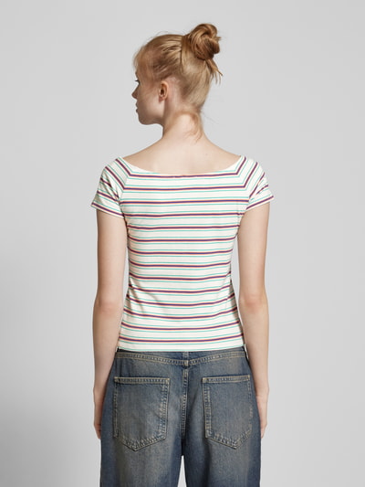 Tom Tailor Denim T-shirt met boothals Wit - 5