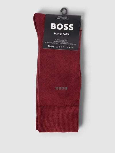 BOSS Socken mit Label-Print im 2er-Pack Dunkelrot 3