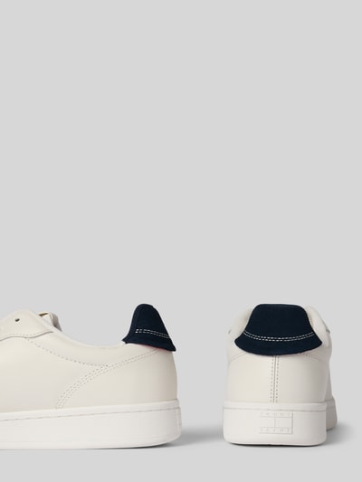 Tommy Jeans Low Top Sneaker aus Rindsleder Weiss 2