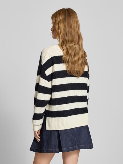 Windsor Gebreide pullover van een mix van scheerwol en kasjmier met ronde hals Marineblauw - 5