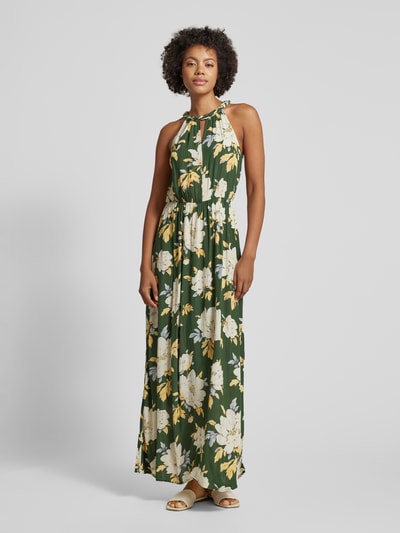 Vila Maxi-jurk met bloemenprint, model 'MESA' Groen - 4