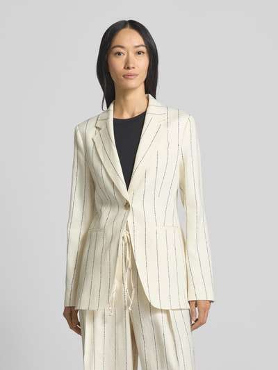 BOSS Leinenblazer mit Reverskragen Modell 'Jia' Offwhite 4