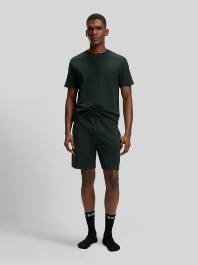 BOSS Regular fit t-shirt van katoenmix model 'WAFFLE' Donkergroen - 1