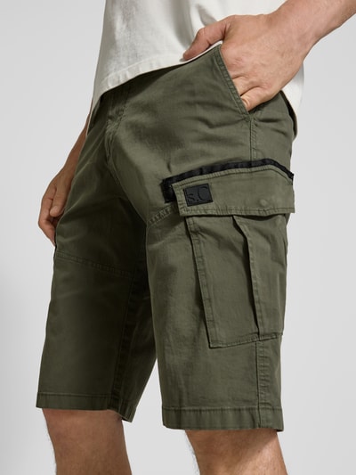 s.Oliver RED LABEL Relaxed Fit Cargoshorts aus Baumwoll-Mix Oliv 3