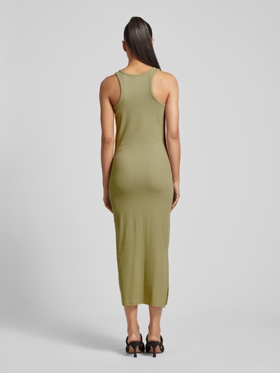 Pieces Sukienka midi z efektem prążkowania model ‘RUKA’ Trzcinowy 5