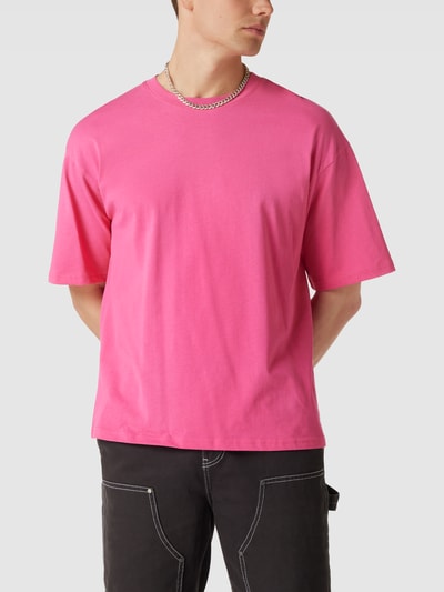 REVIEW Oversized fit T-shirt met ronde hals Neon rood - 4