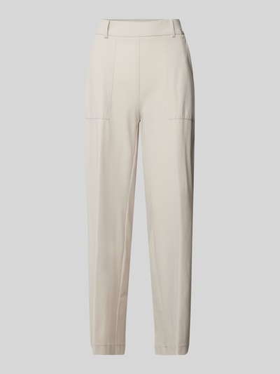 Cambio Tapered fit stoffen broek met verkort model Beige - 2