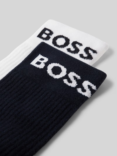 BOSS Socken mit Label-Print im 2er-Pack Dunkelblau 2