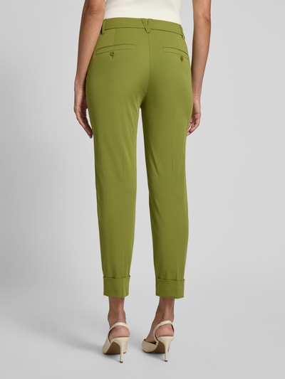 Marc Cain Spodnie o skróconym kroju regular fit z wpuszczanymi kieszeniami Zielony 5