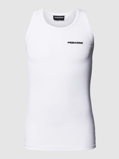 Pegador Tanktop mit Label-Stitching Weiss 2