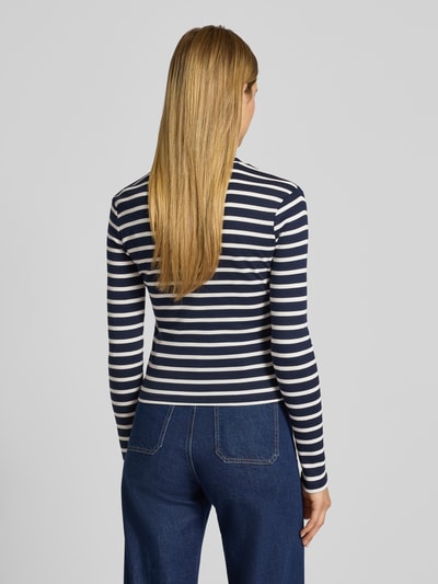 Tommy Hilfiger Slim Fit Langarmshirt aus reiner Baumwolle Marine 5