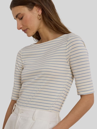 Lauren Ralph Lauren regular fit T-shirt van katoenmix Ecru - 3